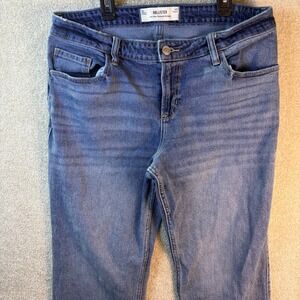 Hollister Jeans Women's 12R (Fits 34x29) Blue Denim Low Rise Relaxed Straight